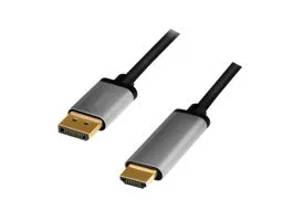 Logilink DisplayPort kábel, DP/M-HDMI A/M, 4K/60 Hz, alu, 2 m (CDA0107)