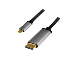 Logilink USB 3.2 Gen1 Type-C kábel, C/M-DP/M, 4K, alu, 1,8 m (CUA0100)