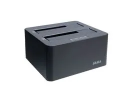 HDD Dokkoló Akasa DuoDock X3, Dual bay USB 3.1 Gen1, Klónzozó funkc. Fekete (AK-DK08U3-BKCM)