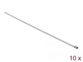 Delock Rozsdamentes acél kábelkötegelők, 400 x 4,6 mm (H x Sz), 10 darab (18769)