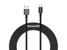 Baseus CATYS-A01 Superior 2m 66W USB A/USB C fekete adat- és töltőkábel