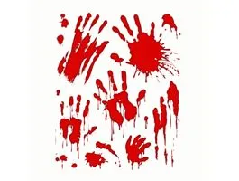 FAMILY Halloween-i ablakmatrica szett - véres kezek - 8 részes