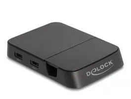 Delock 4K okostelefon dokkoló állomás beépített tartóval - HDMI / USB / Hub / SD / Micro-SD Android és Windows eszközökh