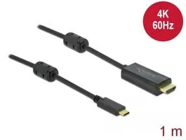 Delock Aktív USB Type-C  - HDMI kábel (DP Alt Mode) 4K 60 Hz 1 méter hosszú (85969)