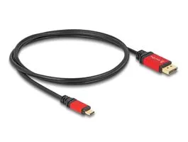 Delock USB Type-C  - DisplayPort kábel (DP Alt Mode) 8K 30 Hz-hez HDR funkcióval 1 m piros (80092)