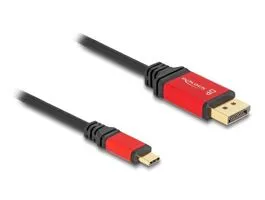 Delock USB Type-C  - DisplayPort kábel (DP Alt Mode) 8K 30 Hz-hez HDR funkcióval 3 m piros (80094)