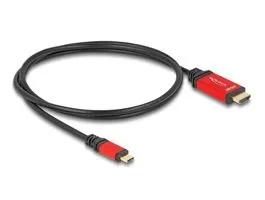 Delock USB Type-C  - HDMI kábel (DP Alt Mode) 8K 60 Hz-hez HDR funkcióval 1 m piros (80095)