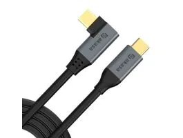 Kábel Akasa USB 90fokos 100W PD töltő kábel (AK-CBUB68-10BK)