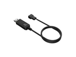 Kábel USB Átalakító Akasa 5–12 V DC átalakító kábel USB-ről 3tűs és 4tűs vetilátorhoz (AK-CBFA10-60BK)