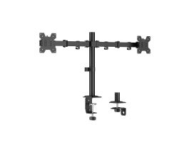 Logilink Kétmonitoros tartókonzol, 17 32", 10 kg karonként, karhossz: 376 mm egyenként, fekete (BP0217)