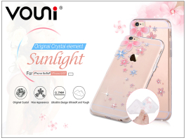 Apple iPhone 6 Plus/6S Plus szilikon hátlap kristály díszitéssel - Vouni Sunlight - crystal clear