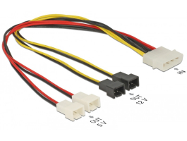 Delock 83343 Cable power Molex 4 pin male &gt; 4 x 2 pin fan
