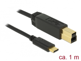 Delock (83675) USB3.1 Gen 2 (10Gbps) kábel Type-C B-típusú 1m