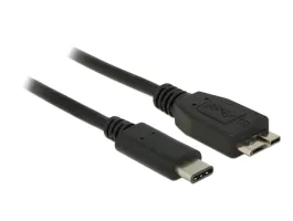 Delock (83676) Kábel SuperSpeed USB (USB3.1 Gen 2) USB Type-C dugó &gt; USB Micro-B típusú dugó 0,5m fekete