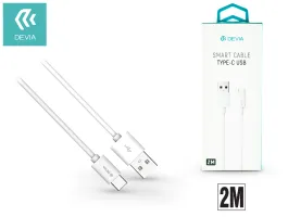 Devia USB - USB Type-C adat- és töltőkábel 2 m-es vezetékkel - Devia Smart USB Type-C 2.0 Cable - fehér