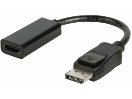 Nedis DisplayPort-HDMI átalakitókábel DisplayPort apa HDMI-bemenet 20cm fekete (CCGB37150BK02)