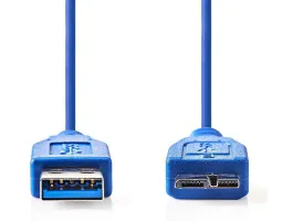 Nedis USB3.0  - MicroUSB-B kábel 1m Kék (CCGP61500BU10)
