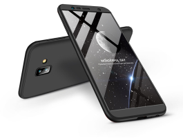 Samsung J610F Galaxy J6 Plus (2018) hátlap - GKK 360 Full Protection 3in1 - fekete