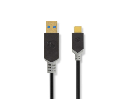 Nedis USB3.1 kábel C Típusú apa - A apa 1m Antracit (CCBW61600AT10)