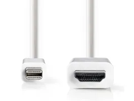 Nedis Mini DisplayPort - HDMI kábel Mini DisplayPort-apa - HDMI 2m Fehér (CCGP37600WT20)