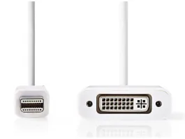 Nedis Mini DisplayPort - DVI Kábel Mini DisplayPort-apa - DVI-D 24 + 1 Pólusú Aljzat 0,2m Fehér (CCGP37750WT02)