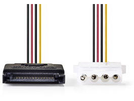 Nedis SATA tápról Molexre átalakító kábel 15cm (CCGP73530VA015)