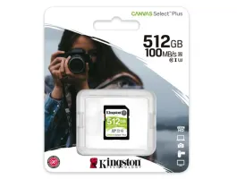 Kingston 512GB SD Canvas Select Plus (SDXC Class 10 UHS-I U3) (SDS2/512GB) memória kártya