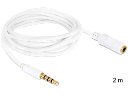 Delock audio sztereo Jack 3.5mm 4pin apa-anya 2m hosszabbító kábel kábel (84482)