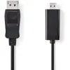 Nedis DisplayPort - HDMI kábel DisplayPort-apa - HDMI 3m Fekete (CCGP37100BK30)