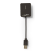 Nedis USB-hub 4 portos USB2.0 Utazáshoz Alkalmas Méret (UHUBU2410BK)
